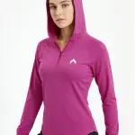 تيشيرت رياضي حريمي نصف سوستة بكابيشو